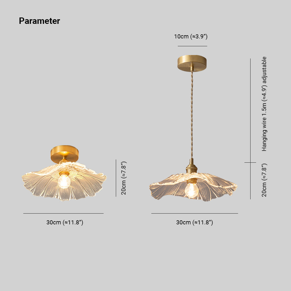 Arisha Design Art Deco Floreale Bellissimo LED Plafoniera Vetro Chiaro/Verde Soggiorno/Camera da Letto