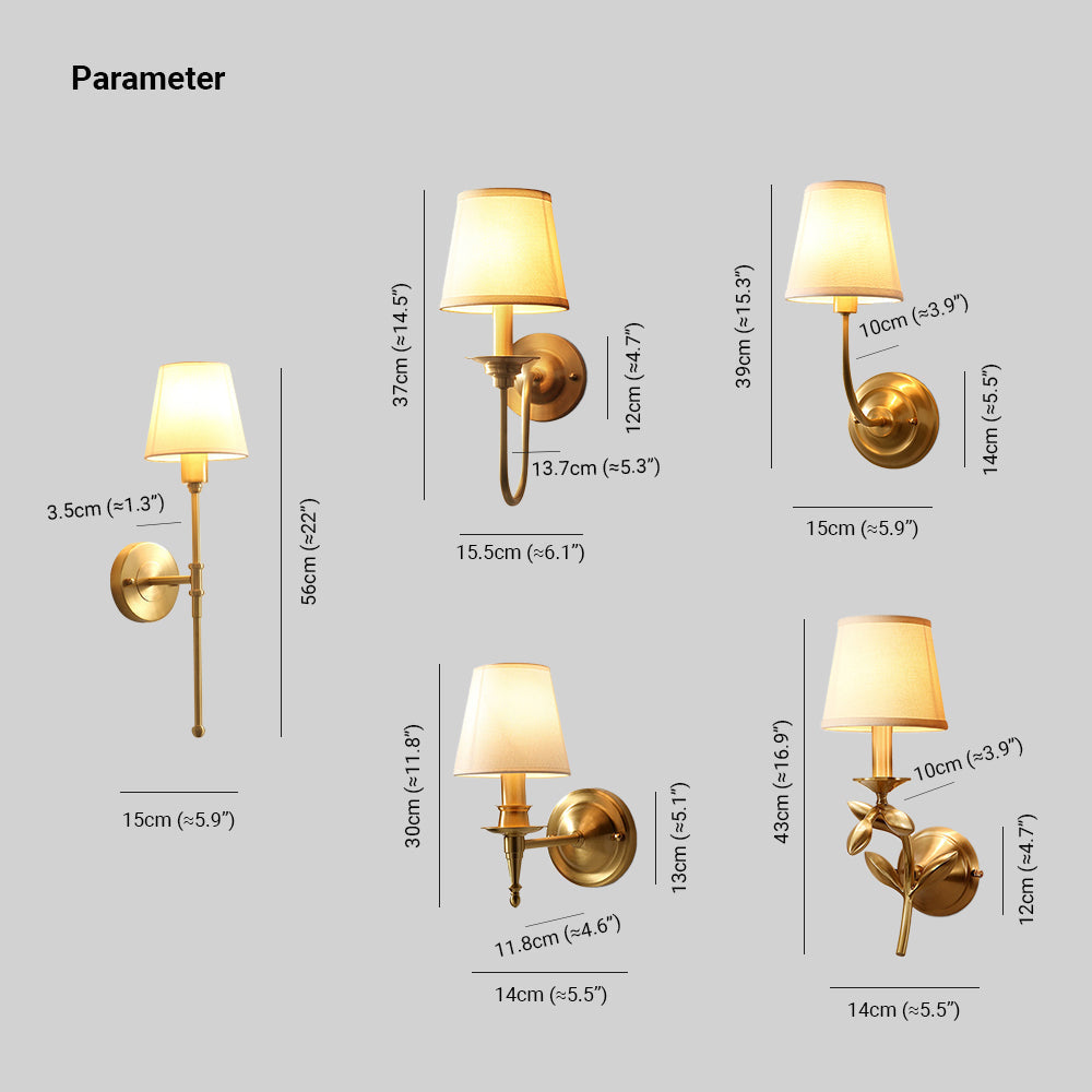 Alessio Rustica Vintage in Metallo Tessuto Applique a LED