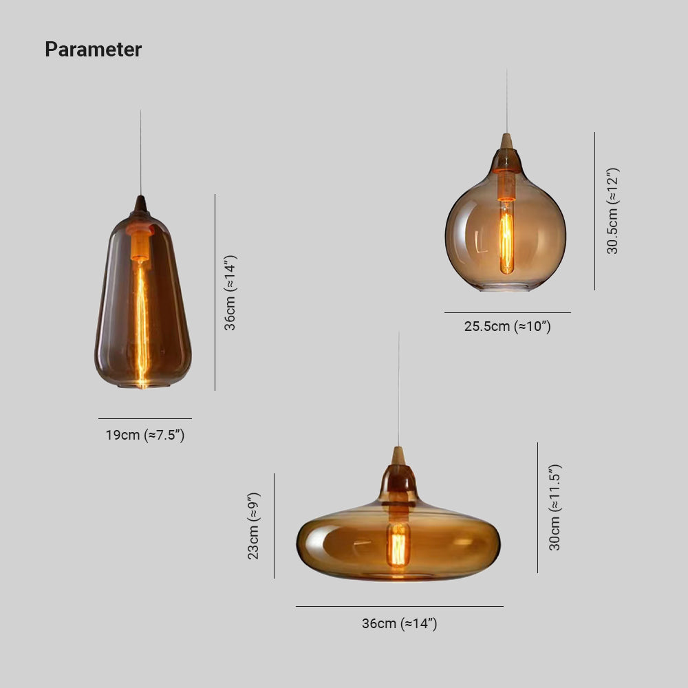 Valentina Moderno LED Arte Ambra Lampade a Sospensione Vetro/ Metallo Soggiorno