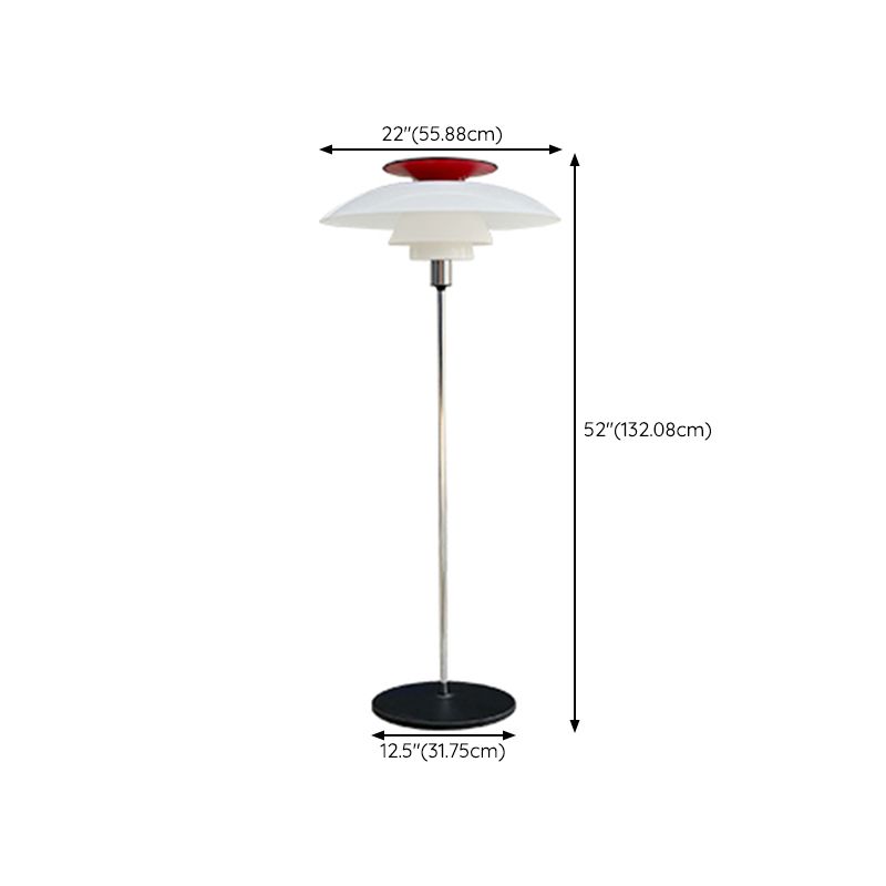 Mira Moderne Disco Volante LED Lampade da Terra Metallo/Acrilico