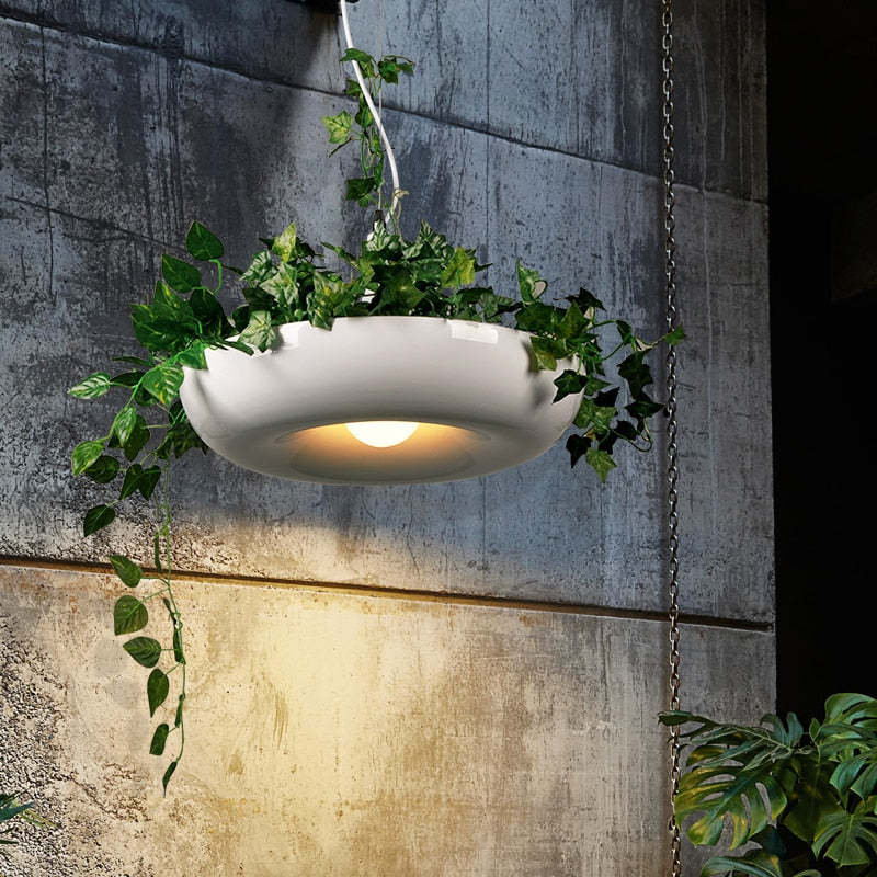 Ritta Moderno LED Lampade a Sospensione Vaso di Fiori Metallo Nero/Verde/Bianco Soggiorno/Camera da Letto/Sala da Pranzo/Caffè