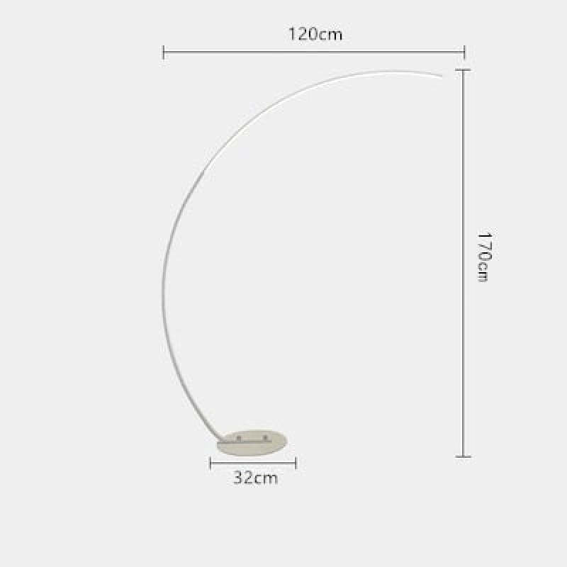 Arisha Moderne LED Arco Lampade da Terra Metallo Silicio Bianco/Nero Soggiorno/Camera da Letto