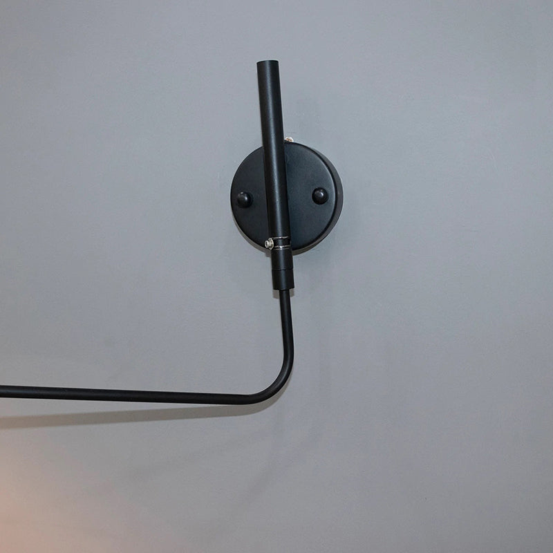 Arisha Moderne Industrial LED Applique Metallo Nero Siggiorno