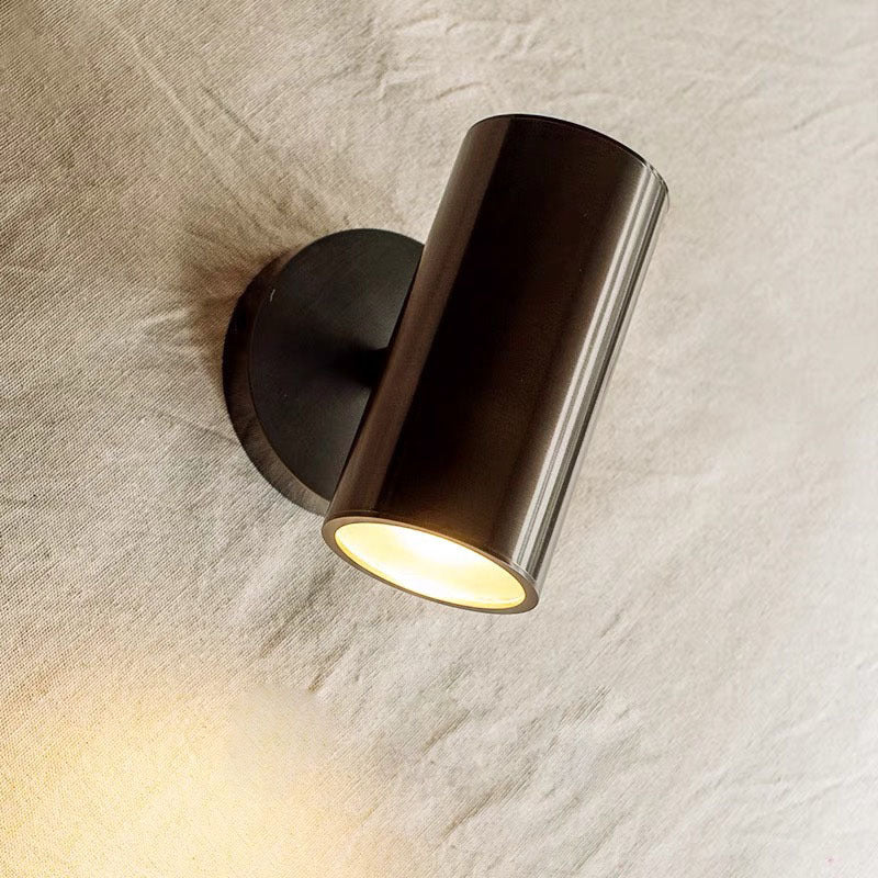Arisha Moden LED Minimalismo Applique Cilindrica Metallo Oro/Nero Soggiorno/Camera da Letto