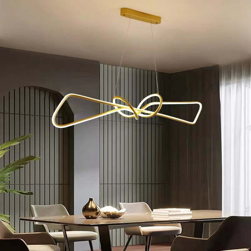Bouvet Moderna LED Lampada a Sospensione Metallo Nero/Oro Lineare Soggiorno/Camera da Letto/Sala da Pranzo
