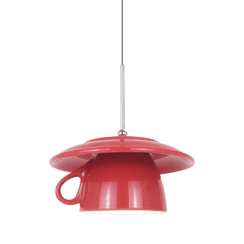 Valentina Moderno Colorato Tazza Ceramica Lampade a Sospensione Soggiorno