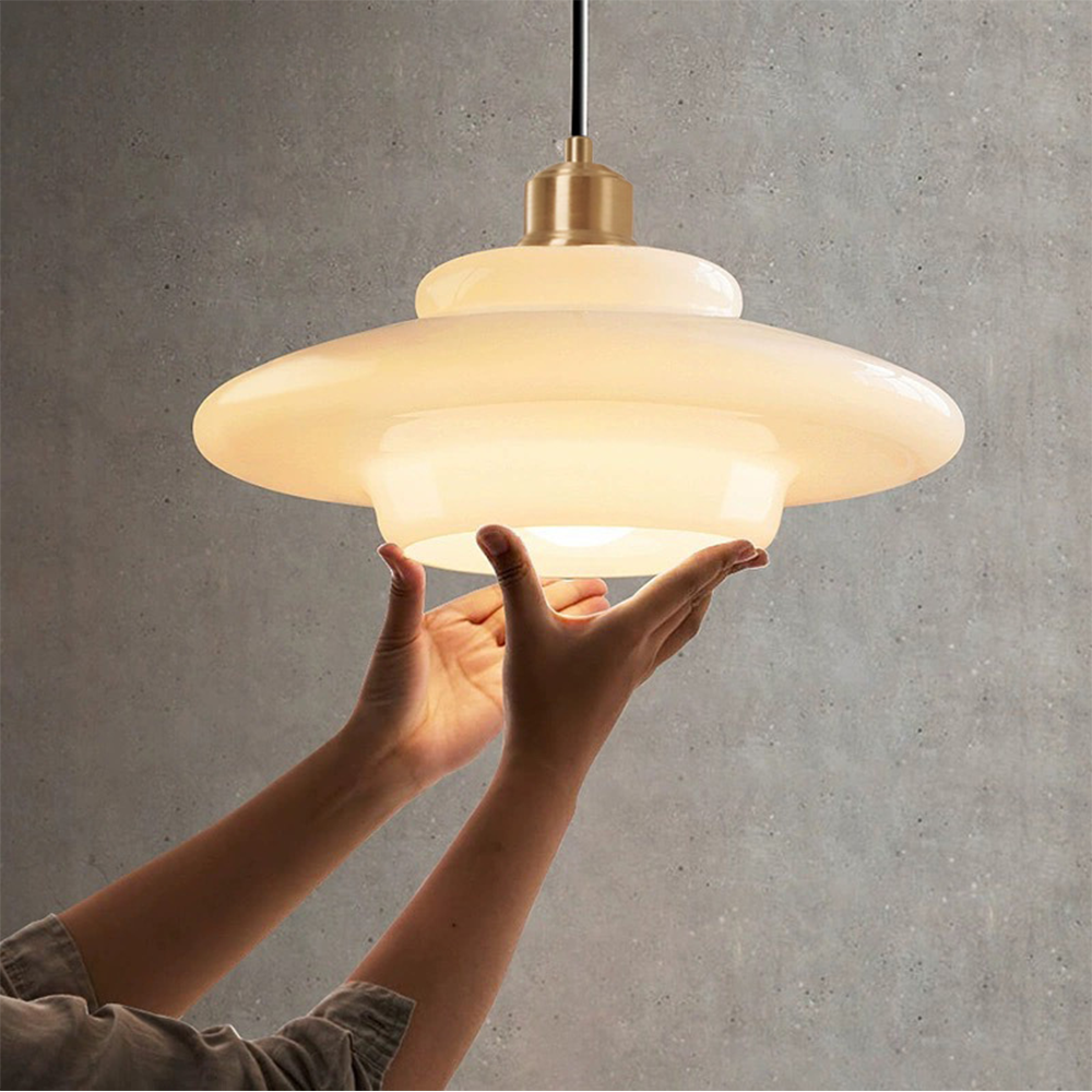 Arisha Mezzo Secolo Arte Lampade a Sospensione Metallo Vetro Sala da Pranzo