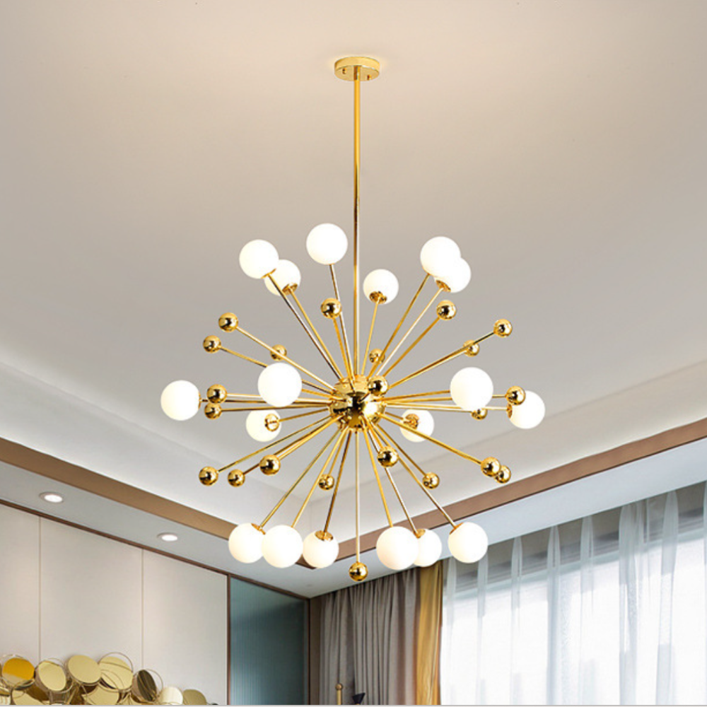 Silva Moderno LED Lux Lampadario Oro Vetro Camera da letto/Soggiorno/Sala da Pranzo