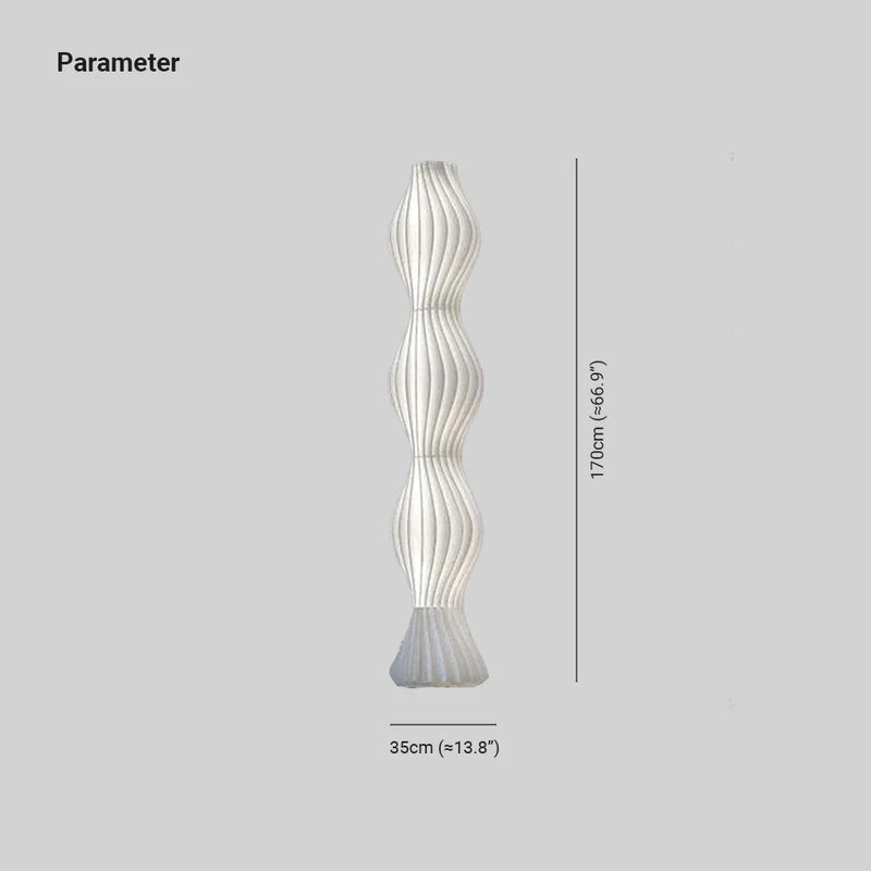 Mira Moderno LED Lampade da Terra Artistico Acrilico Bianco Onda Soggiorno/Camera da Letto