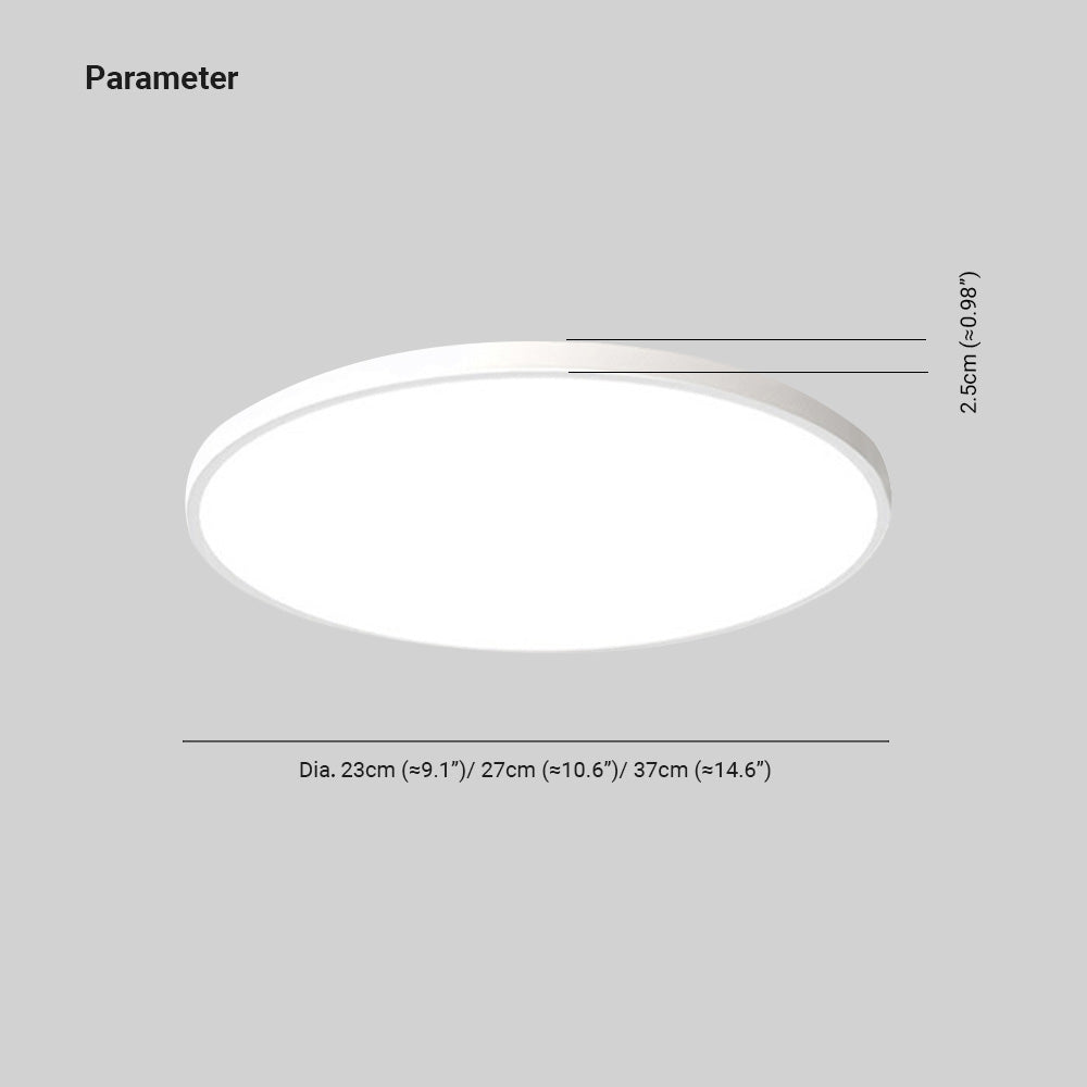 Arisha Moderne LED Plafoniere Soffitto Bianche/Nere Rotonde Bagni