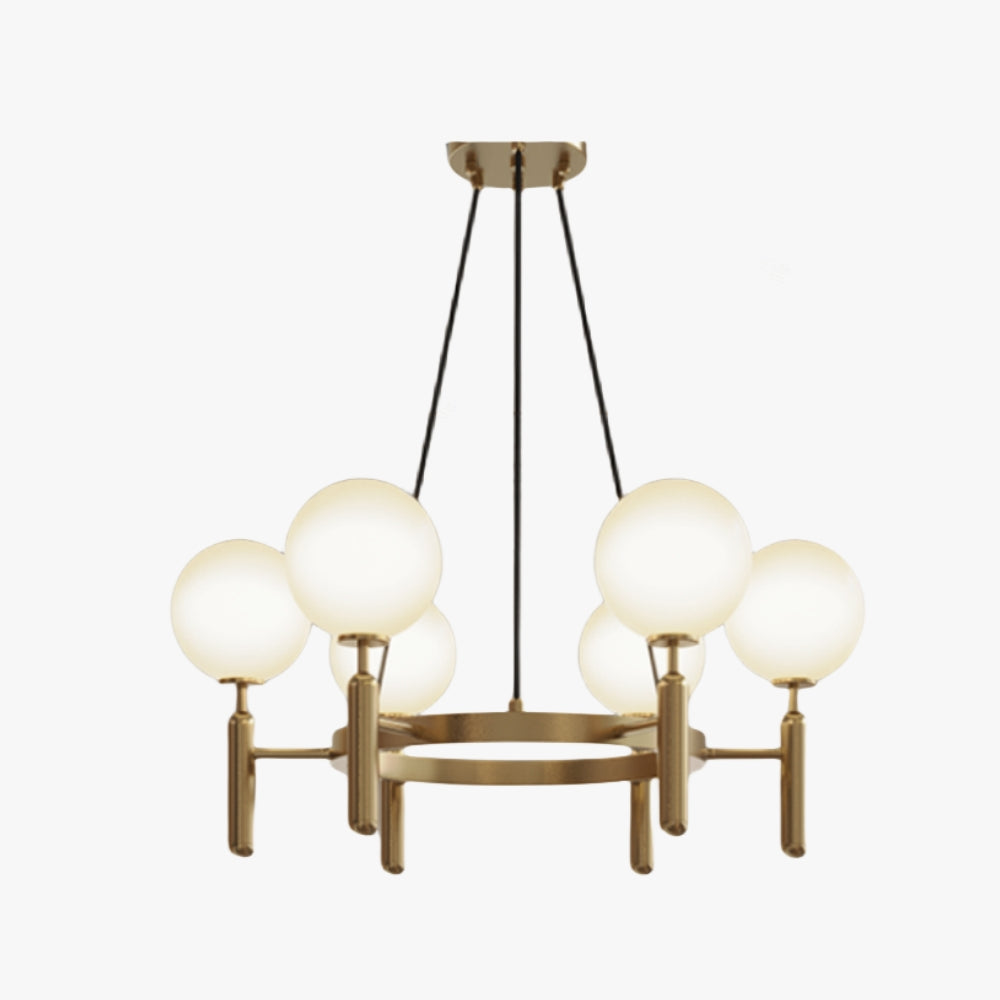 Kristy LED Design Rotondo Metallo Lampade a Sospensione Oro Soggiorno