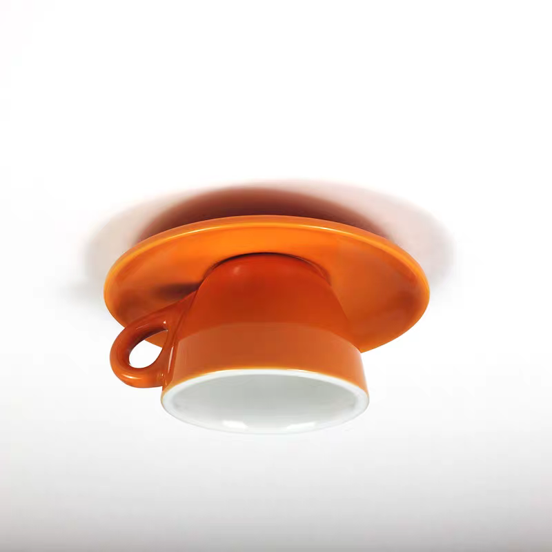 Valentina Moderno Tazze Caffè Ceramica Plafoniere, Blu/Rosa/Giallo