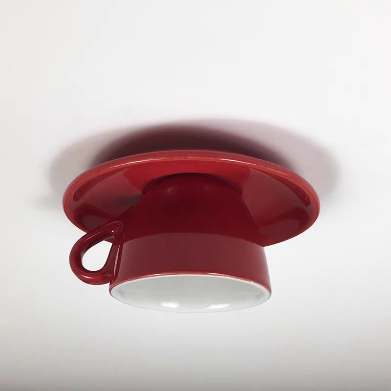 Valentina Moderno Tazze Caffè Ceramica Plafoniere, Blu/Rosa/Giallo