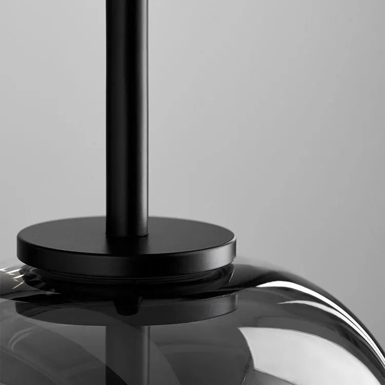 Valentina Lampada a Sospensione Minimalista in Vetro Grigio Fumo