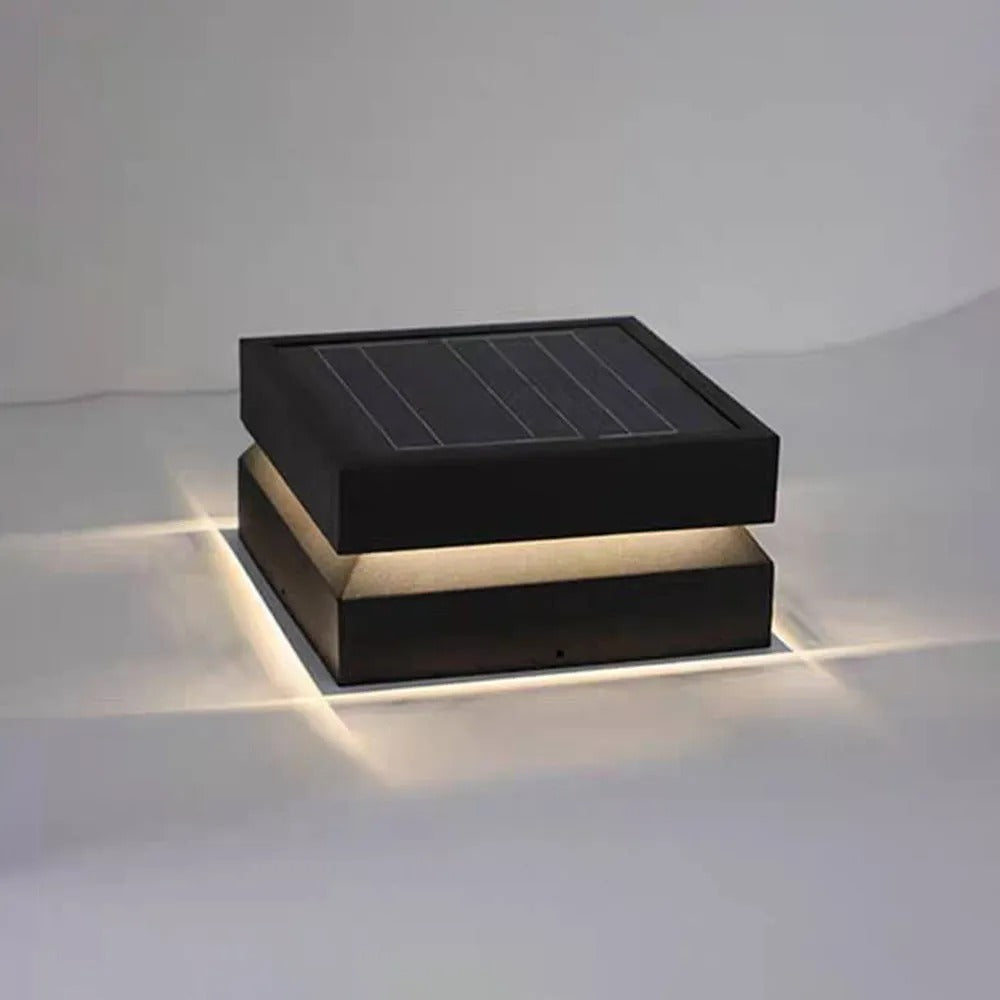 Ray Lampade Solari Moderne Concave in Metallo per Esterni