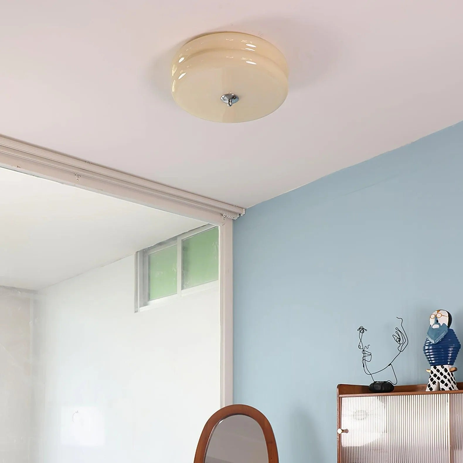 Valentina Lampada da Soffitto Tonda a Incasso Vintage a Due Strati