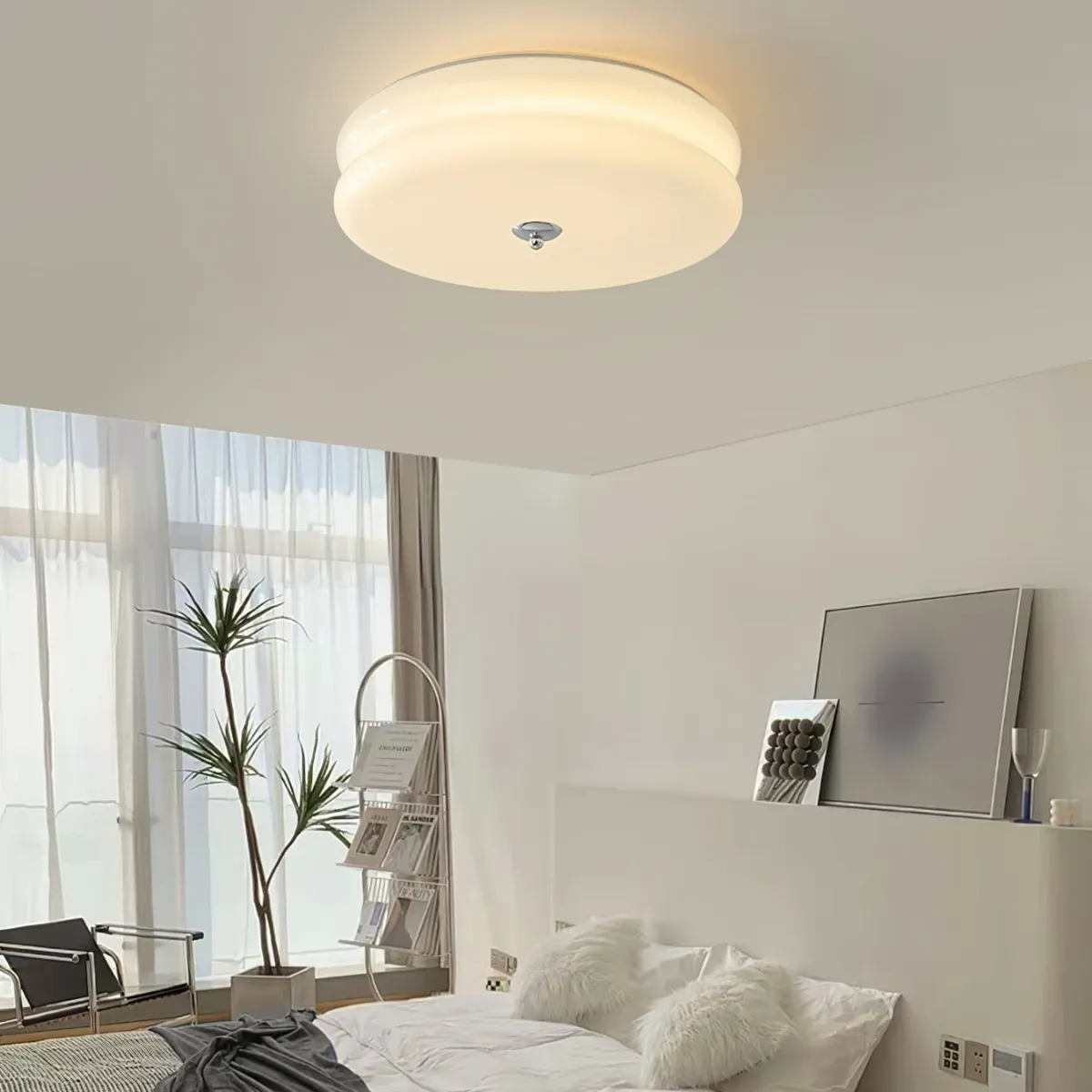 Valentina Lampada da Soffitto Tonda a Incasso Vintage a Due Strati