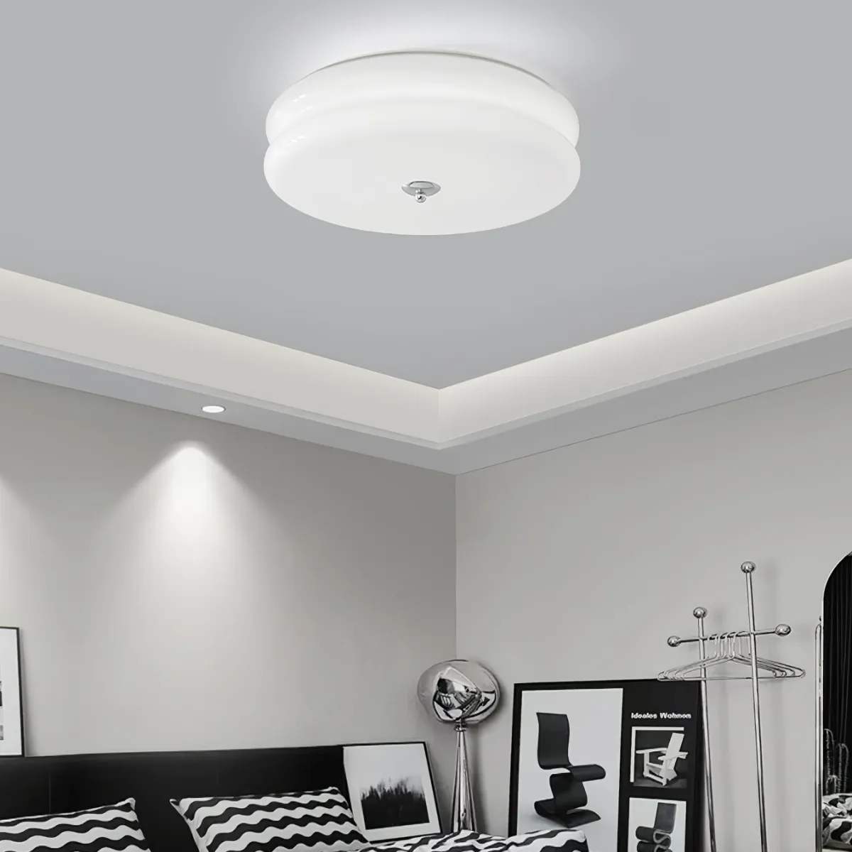 Valentina Lampada da Soffitto Tonda a Incasso Vintage a Due Strati