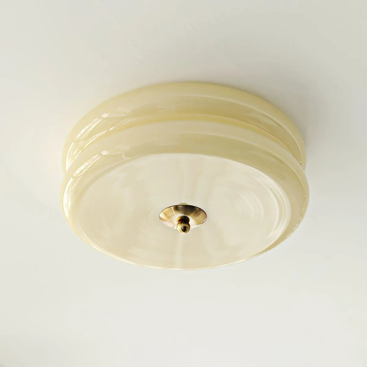 Valentina Lampada da Soffitto Tonda a Incasso Vintage a Due Strati