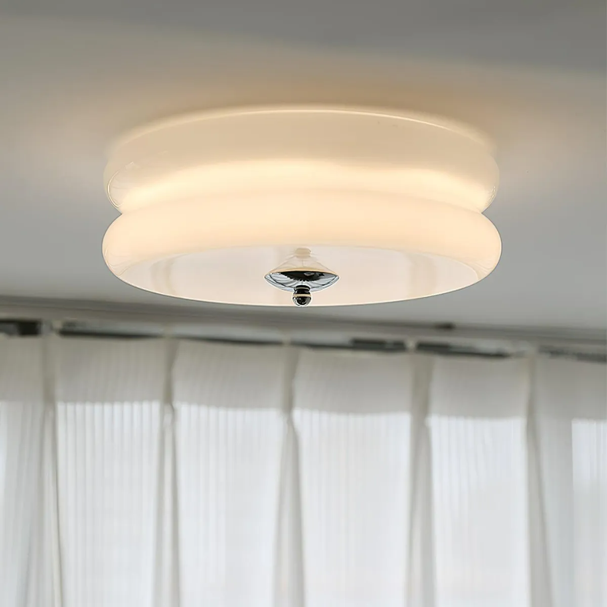 Valentina Lampada da Soffitto Tonda a Incasso Vintage a Due Strati