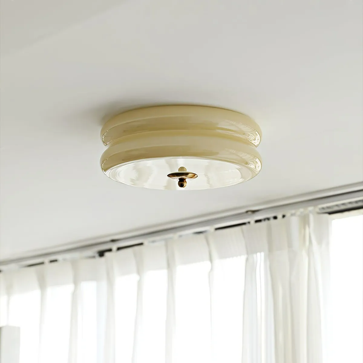 Valentina Lampada da Soffitto Tonda a Incasso Vintage a Due Strati