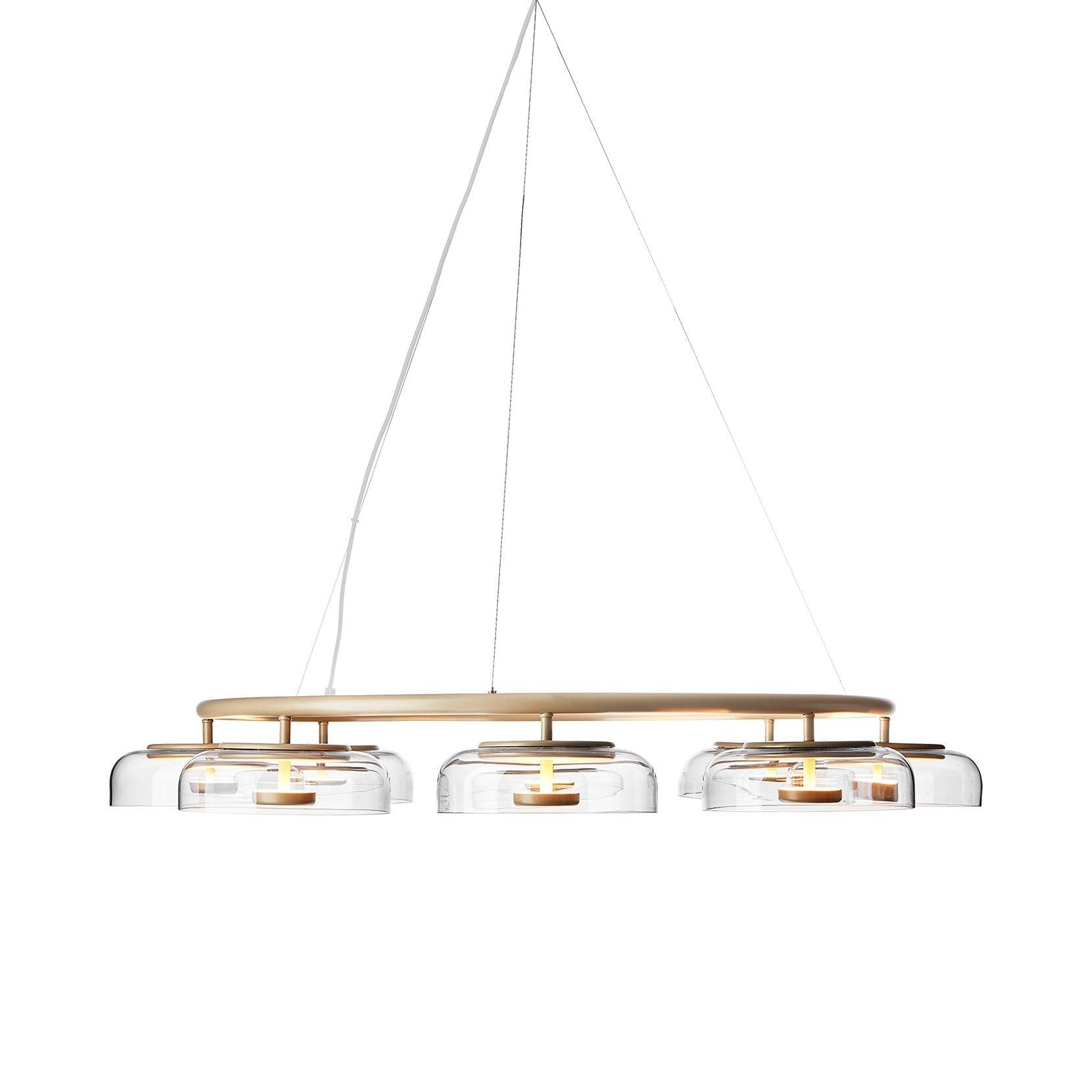 Aethera Circular Glass Chandelier - Blowlighting