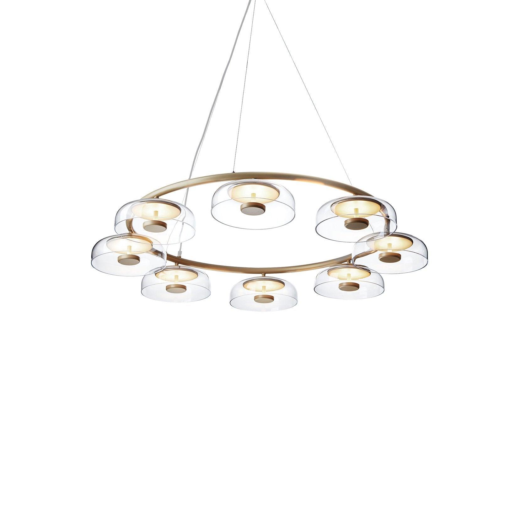 Aethera Circular Glass Chandelier - Blowlighting