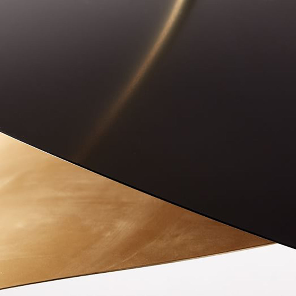 Arisha Decorativa LED Irregolare Girare Lampada a Sospensione Metallo Nero Oro