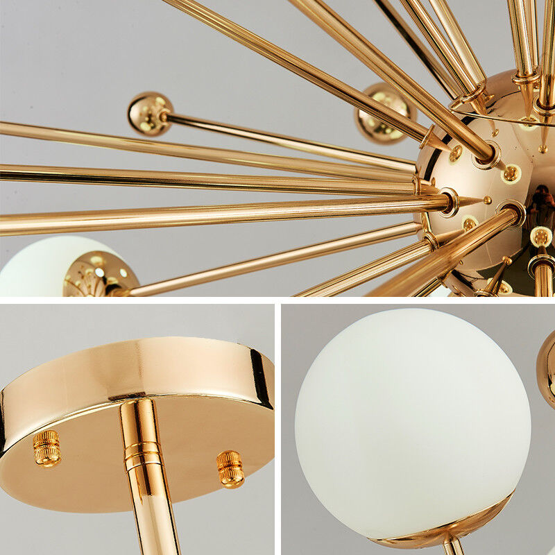 Nordic Moderno Metallo/Vetro Lux Lampadario 0ro Camera da letto/Soggiorno/Sala da Pranzo