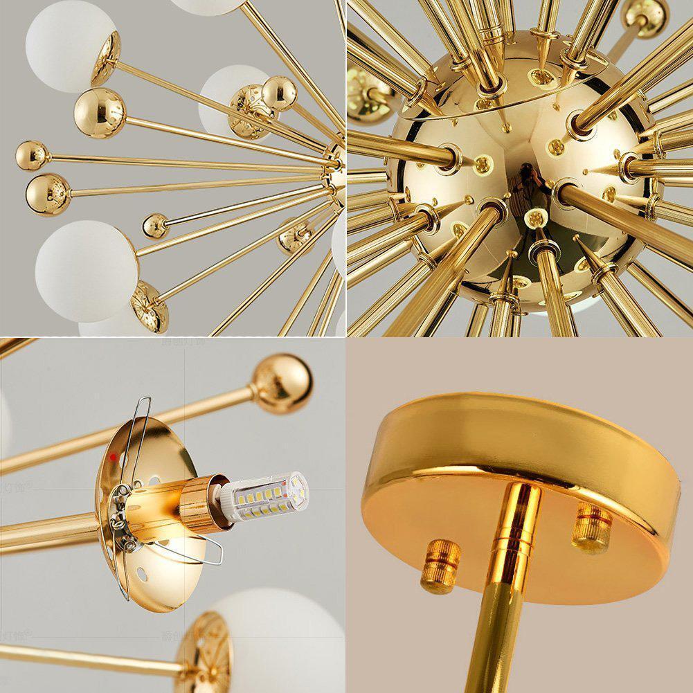 Nordic Moderno Metallo/Vetro Lux Lampadario 0ro Camera da letto/Soggiorno/Sala da Pranzo