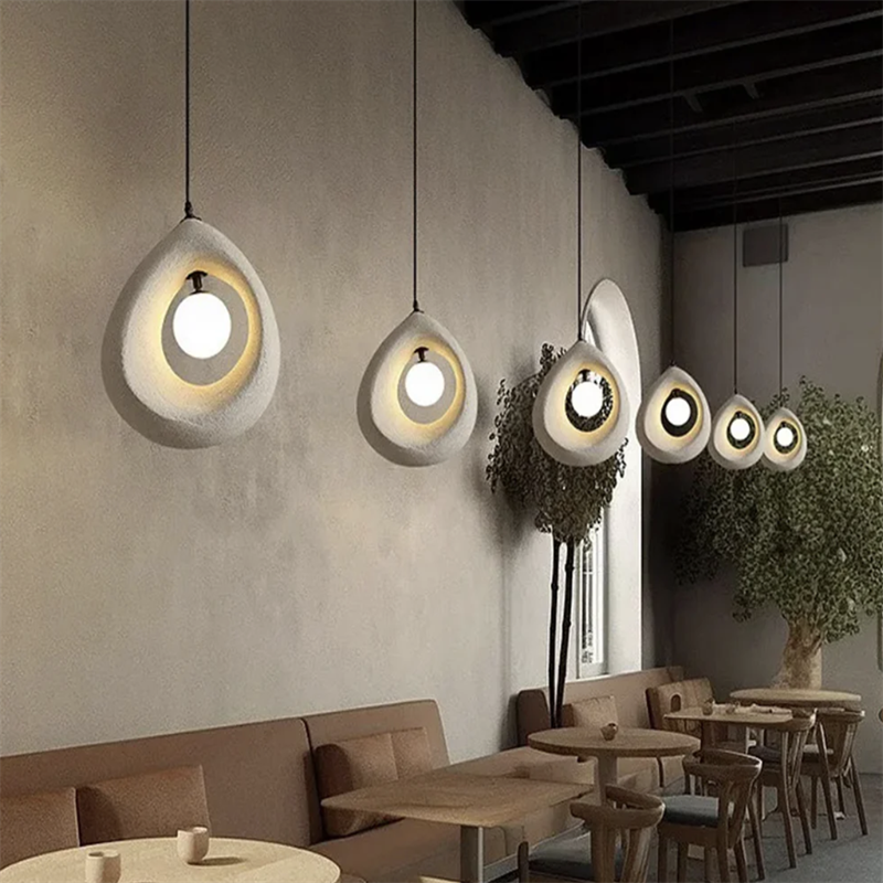 Avi Moderno PVC Sospensione Bianco Grigio Camera da letto Soggiorno