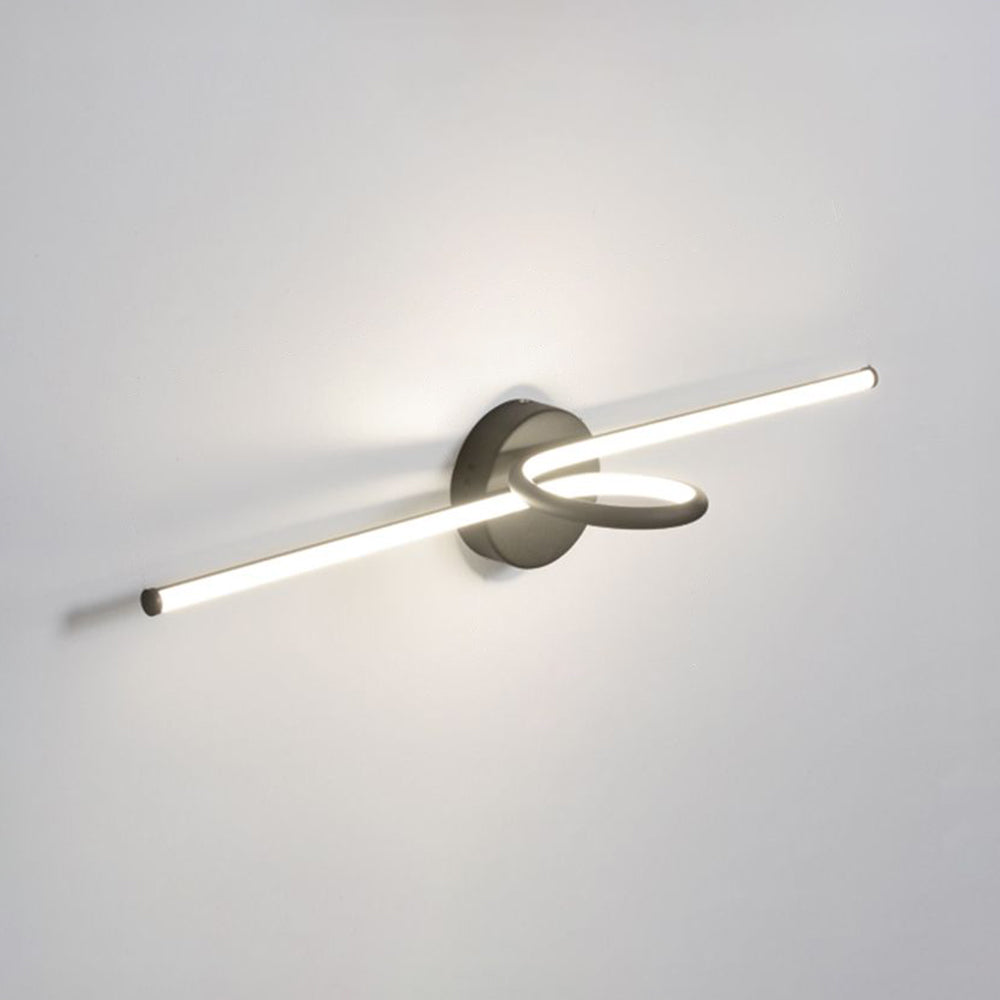 Arisha Applique Specchio Anteriore Curvo Vanità Metallo,Nero/Bianco