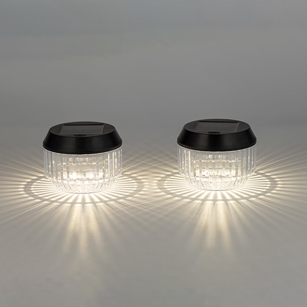 Ray Lampade da Tavolo Esterno Rotondo LED Solare Alimentato Bianco Giardino