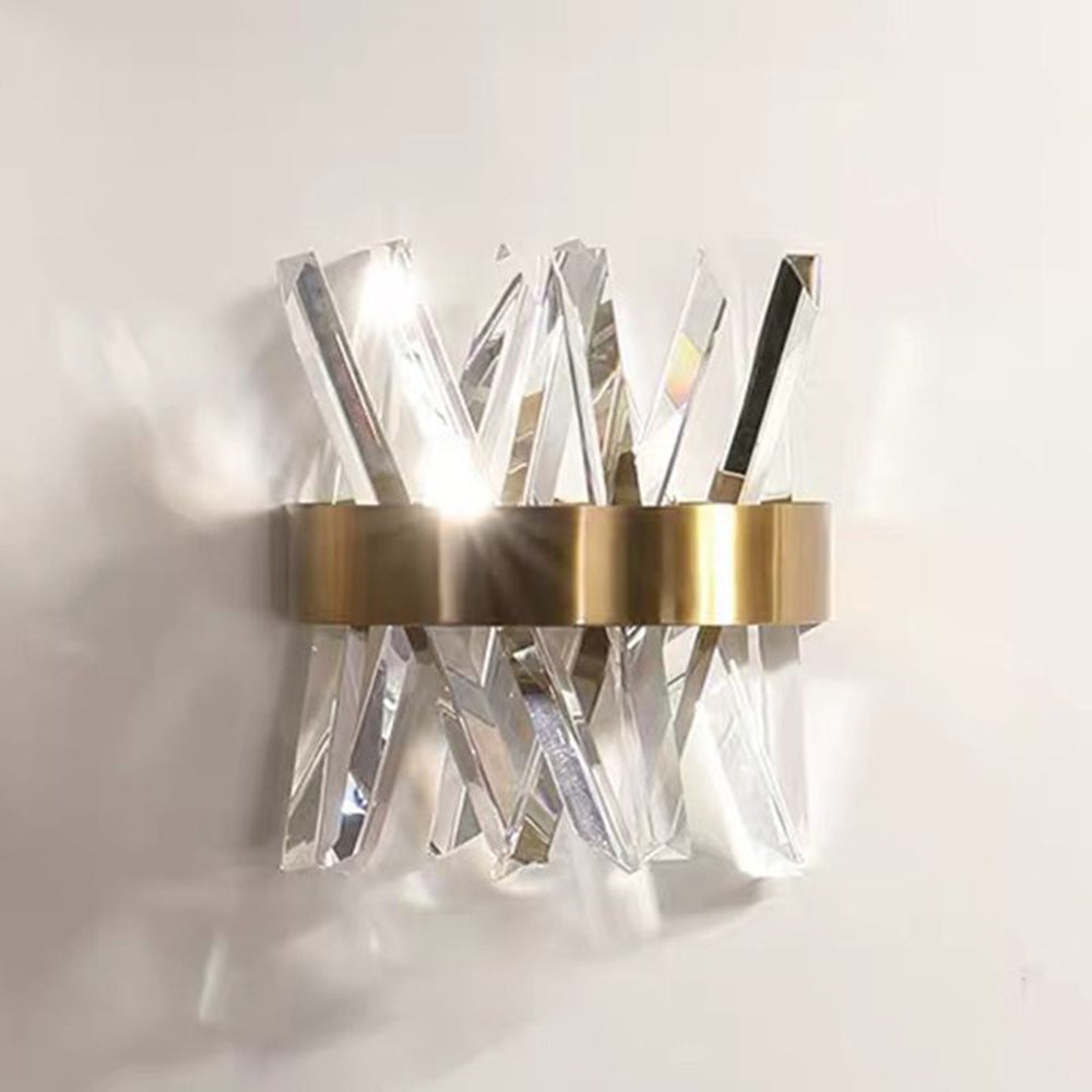 Kristy Moderni LED Applique Geometrica Decorativa Cristallo Metallo Oro Soggiorno/Camera da Letto