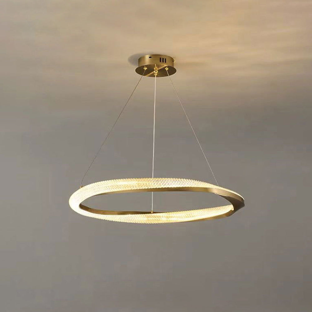 Kristy Minimalismo LED Squillo Lampade a Sospensione Metallo Acrilico Oro/Nero Soggiorno/Camera da Letto