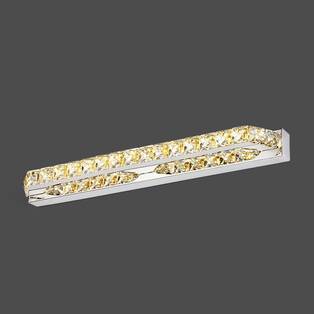 Kristy Moderni Design Rettangolare Impermeabile LED Applique Cristallo Metallo Specchio Bagno