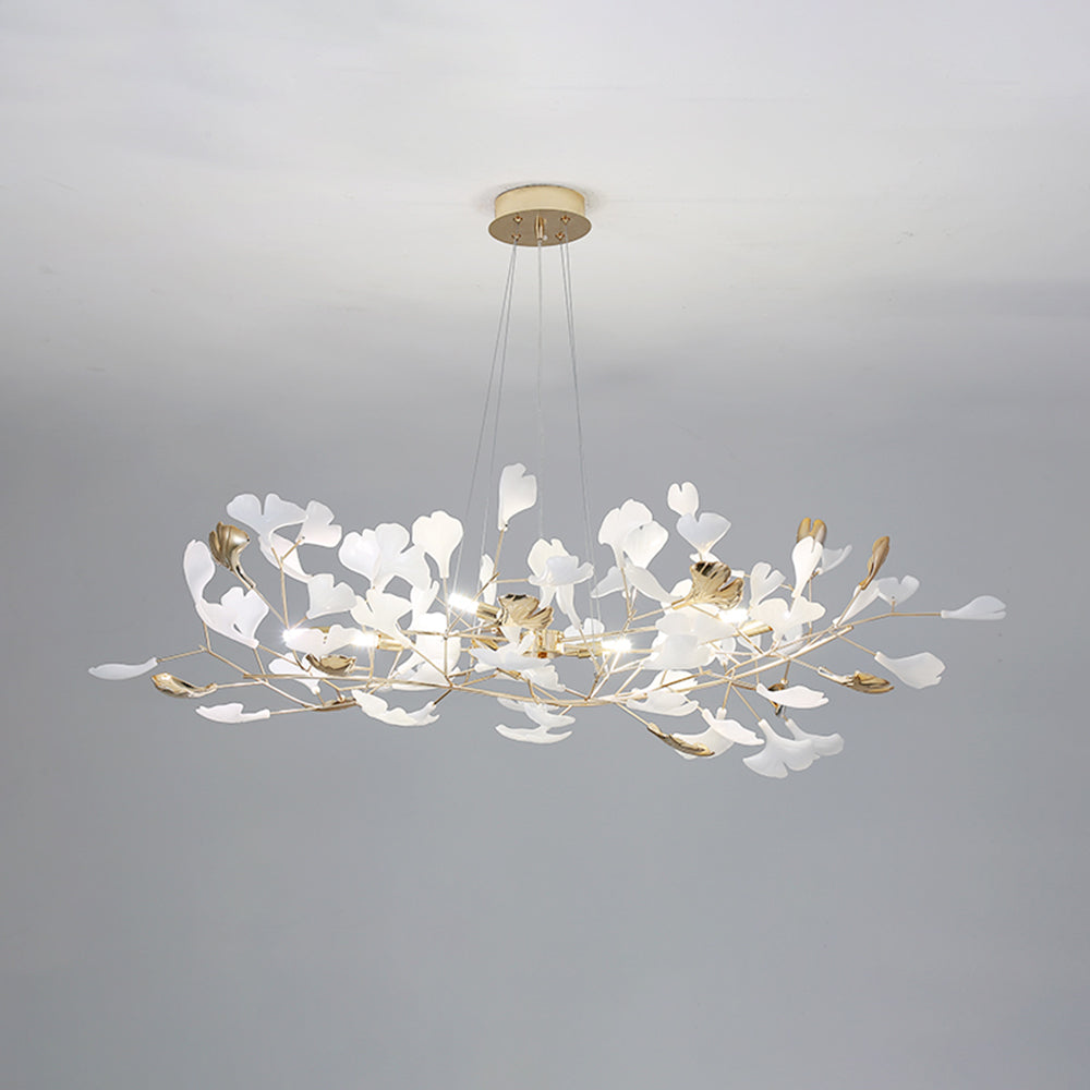 Olivia Moderne LED Lampade a Sospensione Ginkgo Biloba Metallo Oro Petalo Soggiorno/Camera da Letto