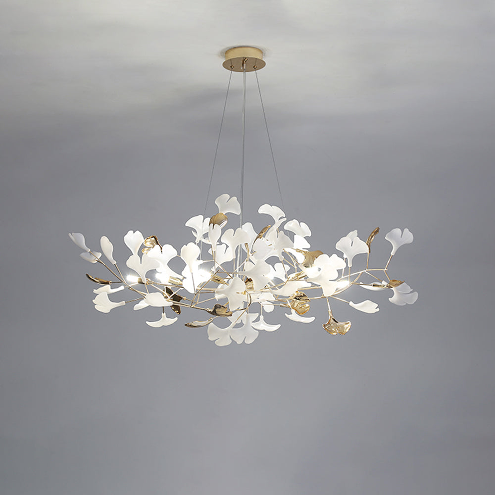 Olivia Moderne LED Lampade a Sospensione Ginkgo Biloba Metallo Oro Petalo Soggiorno/Camera da Letto