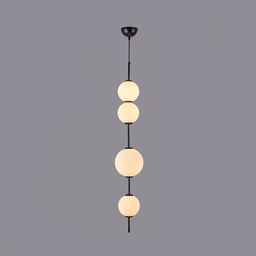 Valentina Design LED Creativo Palla Lampade a Sospensione Metallo Vetro Nero Soggiorno/Camera da Letto/Sala Studio
