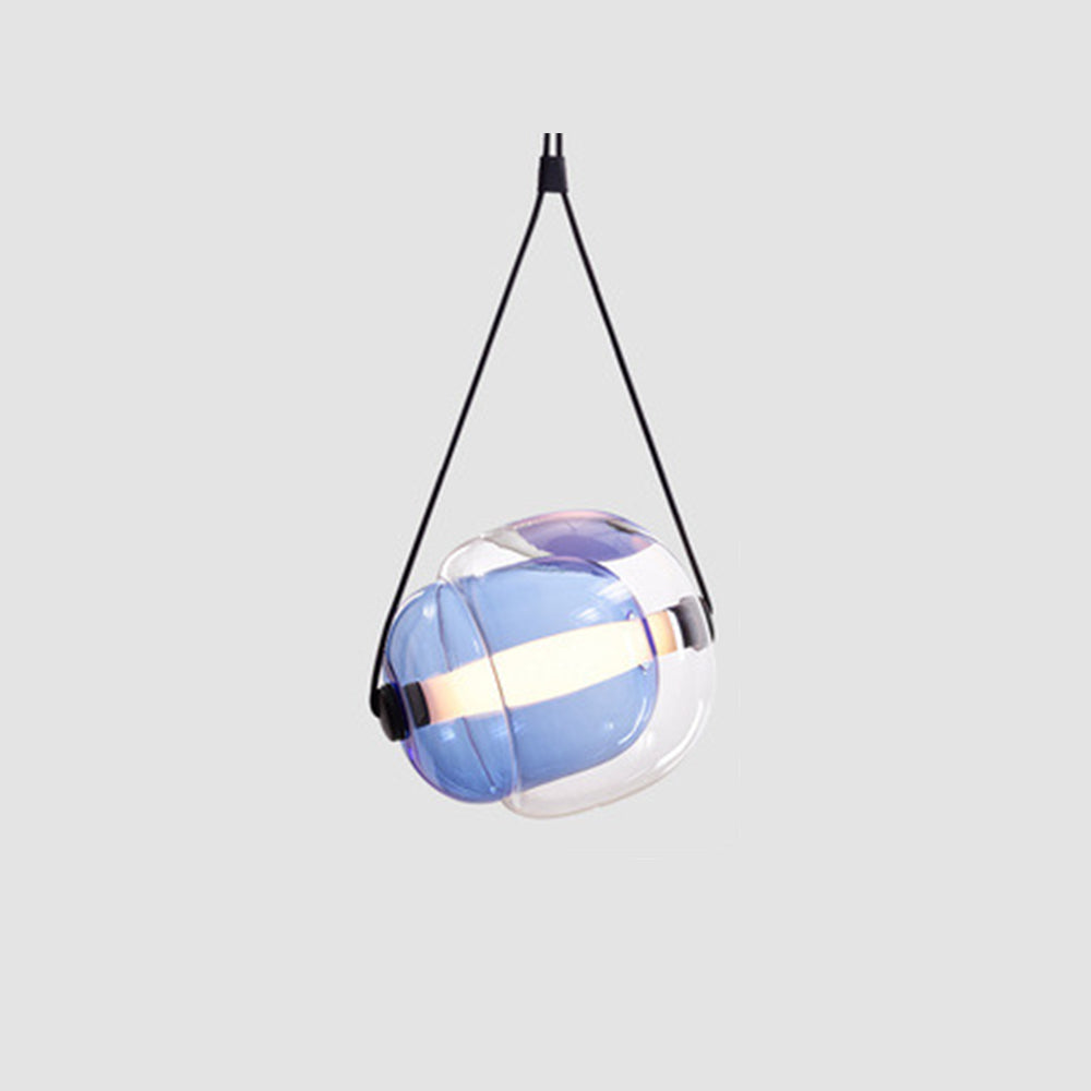 Valentina Moderni LED Bolla Vetro Lampade a Sospensione Blu/Giallo/Rosa/Grigio Fumo/Bianco/Chiaro Soggiorno/Camera da Letto