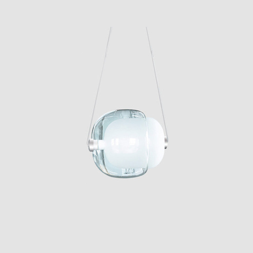 Valentina Moderni LED Bolla Vetro Lampade a Sospensione Blu/Giallo/Rosa/Grigio Fumo/Bianco/Chiaro Soggiorno/Camera da Letto