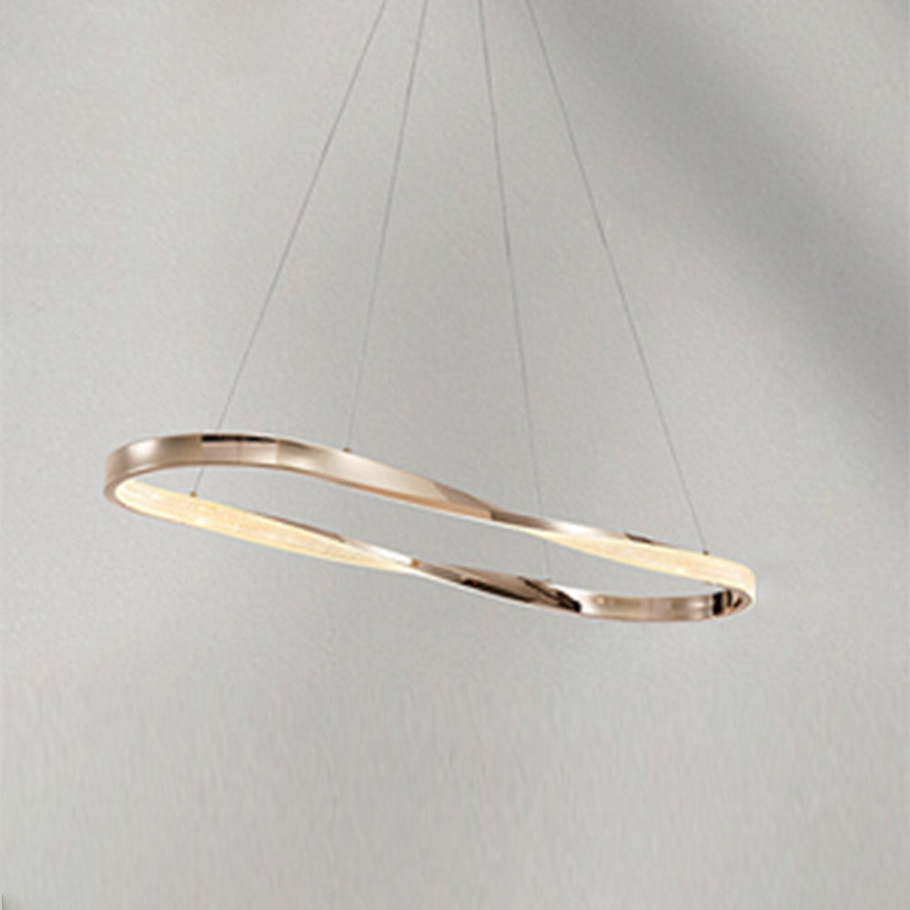 Kristy Minimalismo LED Squillo Lampade a Sospensione Metallo Acrilico Oro/Nero Soggiorno/Camera da Letto
