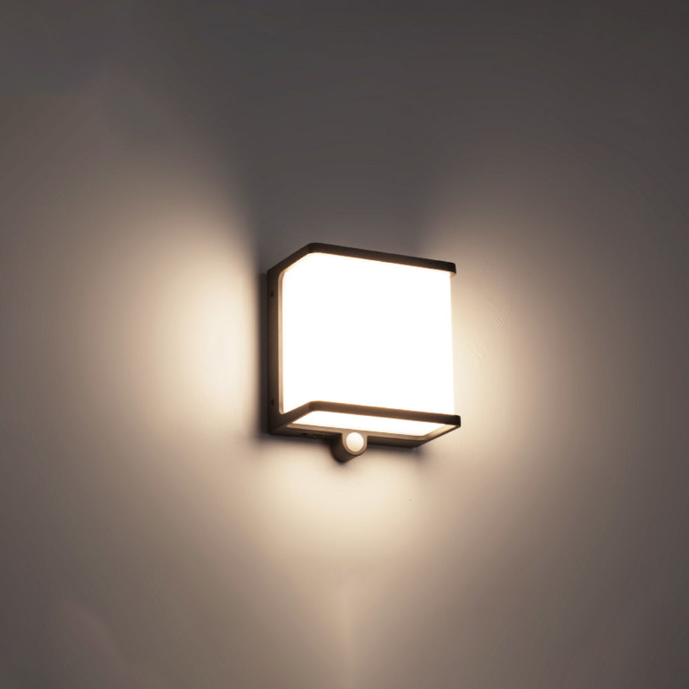 Ray Moderno Minimalista Rettangolare Sensore Solare Applique da Esterno