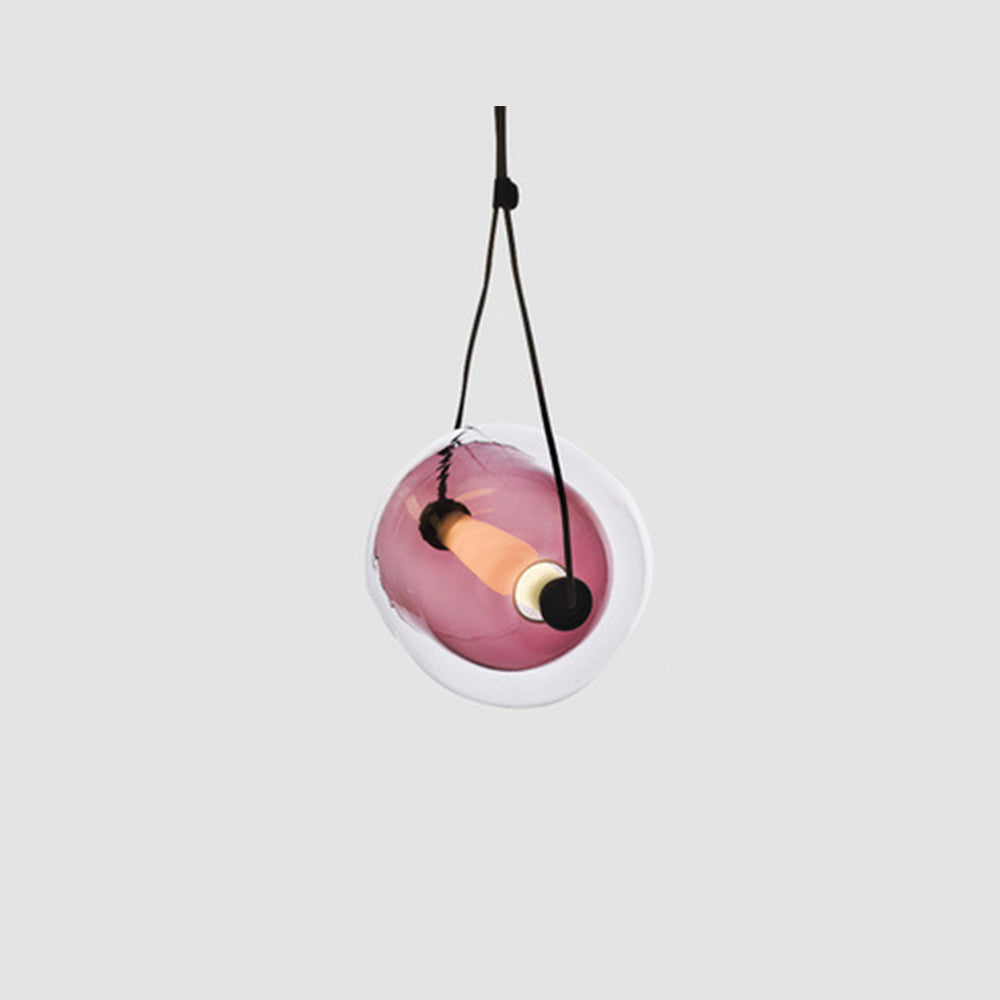 Valentina Moderni LED Bolla Vetro Lampade a Sospensione Blu/Giallo/Rosa/Grigio Fumo/Bianco/Chiaro Soggiorno/Camera da Letto