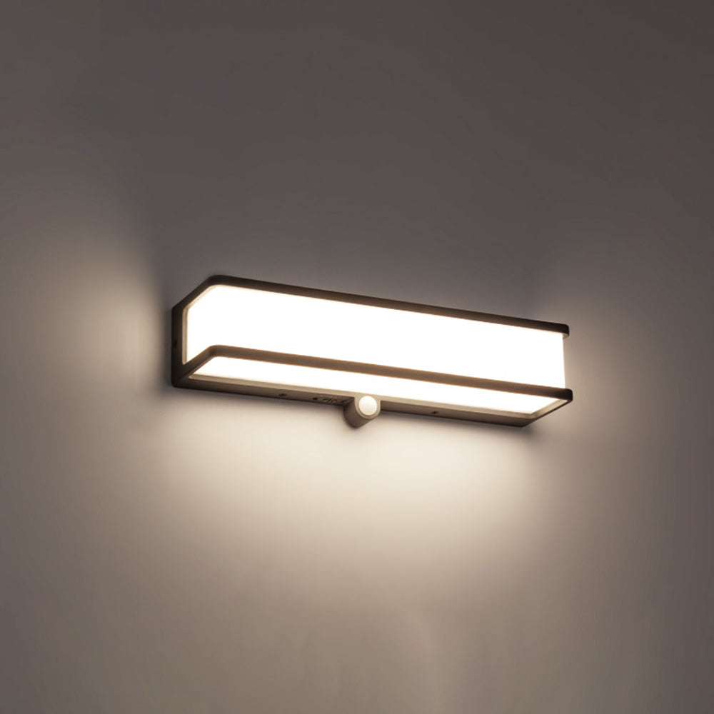 Ray Moderno Minimalista Rettangolare Sensore Solare Applique da Esterno