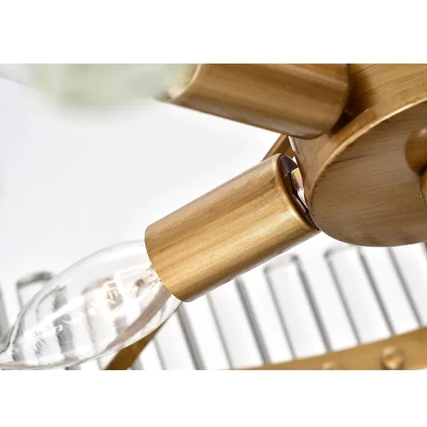 Arisha Lampade a Sospensione LED Moderne Anello Vetro Trasparente Ottone Soggiorno/Camera da Letto