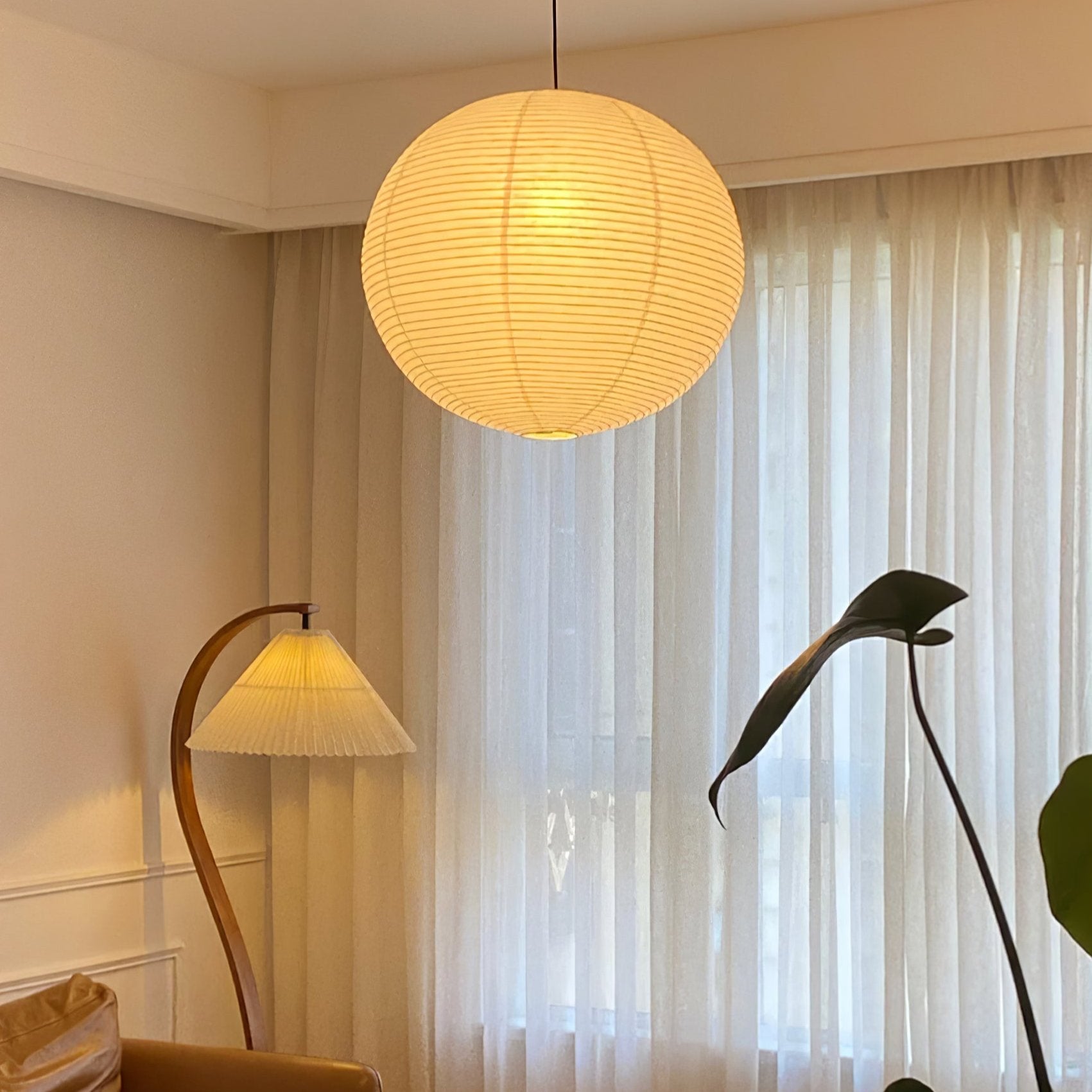 Washi Paper Round Series Pendant Lamp - Blowlighting
