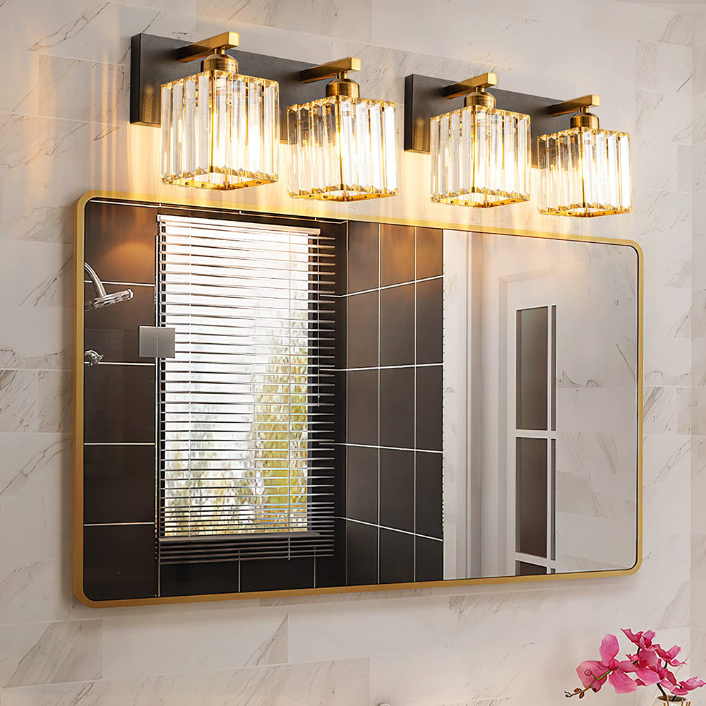 Kristy Vintage LED Classico Trasparente Applique Piazza Metallo/Cristallo Oro Soggiorno/Camera da Letto/Sala da Pranzo/Cucina