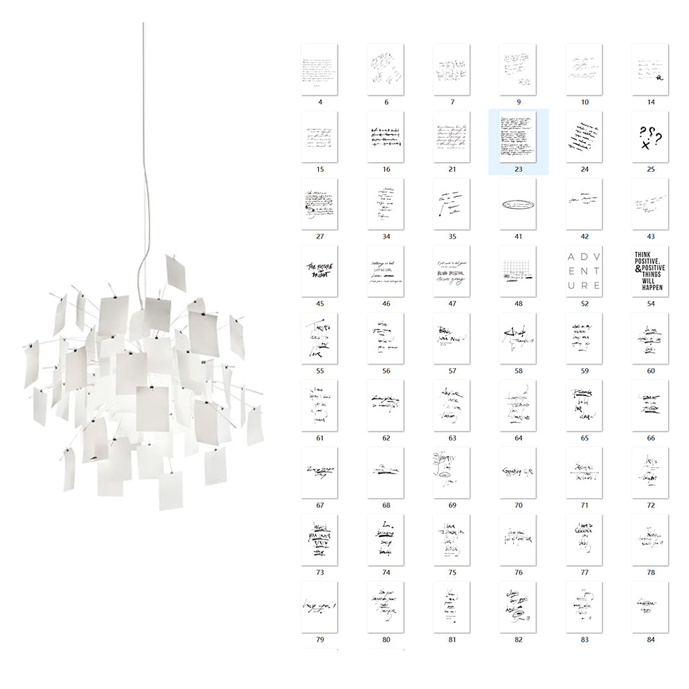 Ortheen Individual Creativity Paper Metal Chandelier - Lamp Copper