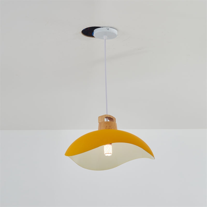 Valentina Lampade a Sospensione Colorato Ombra Singolo Legno/Metallo